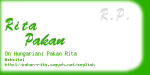 rita pakan business card